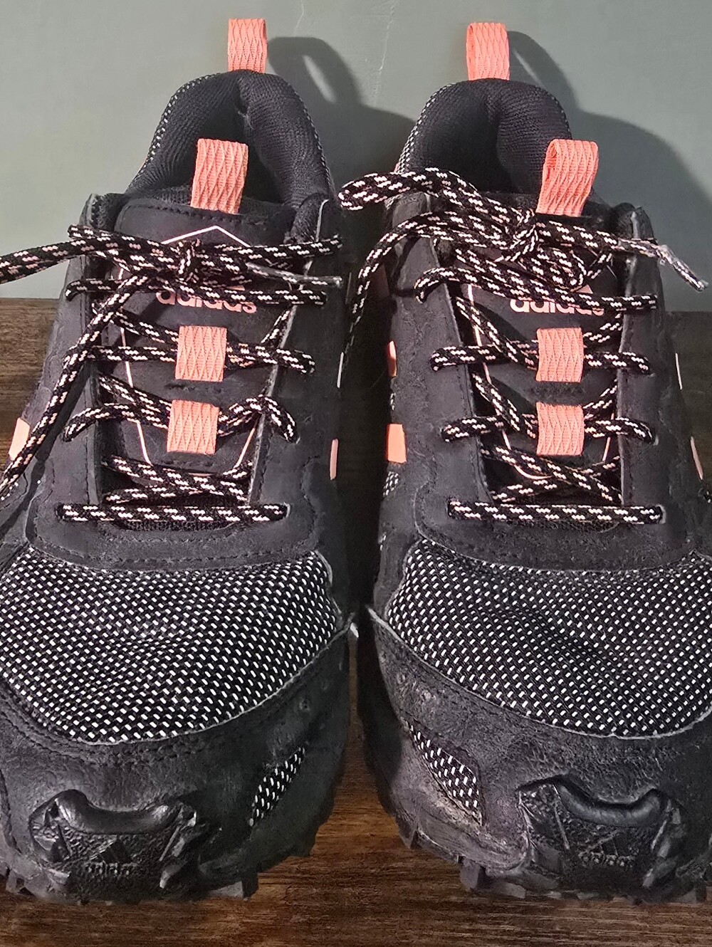 Adidas Women’s Black & Coral Trail Sneakers